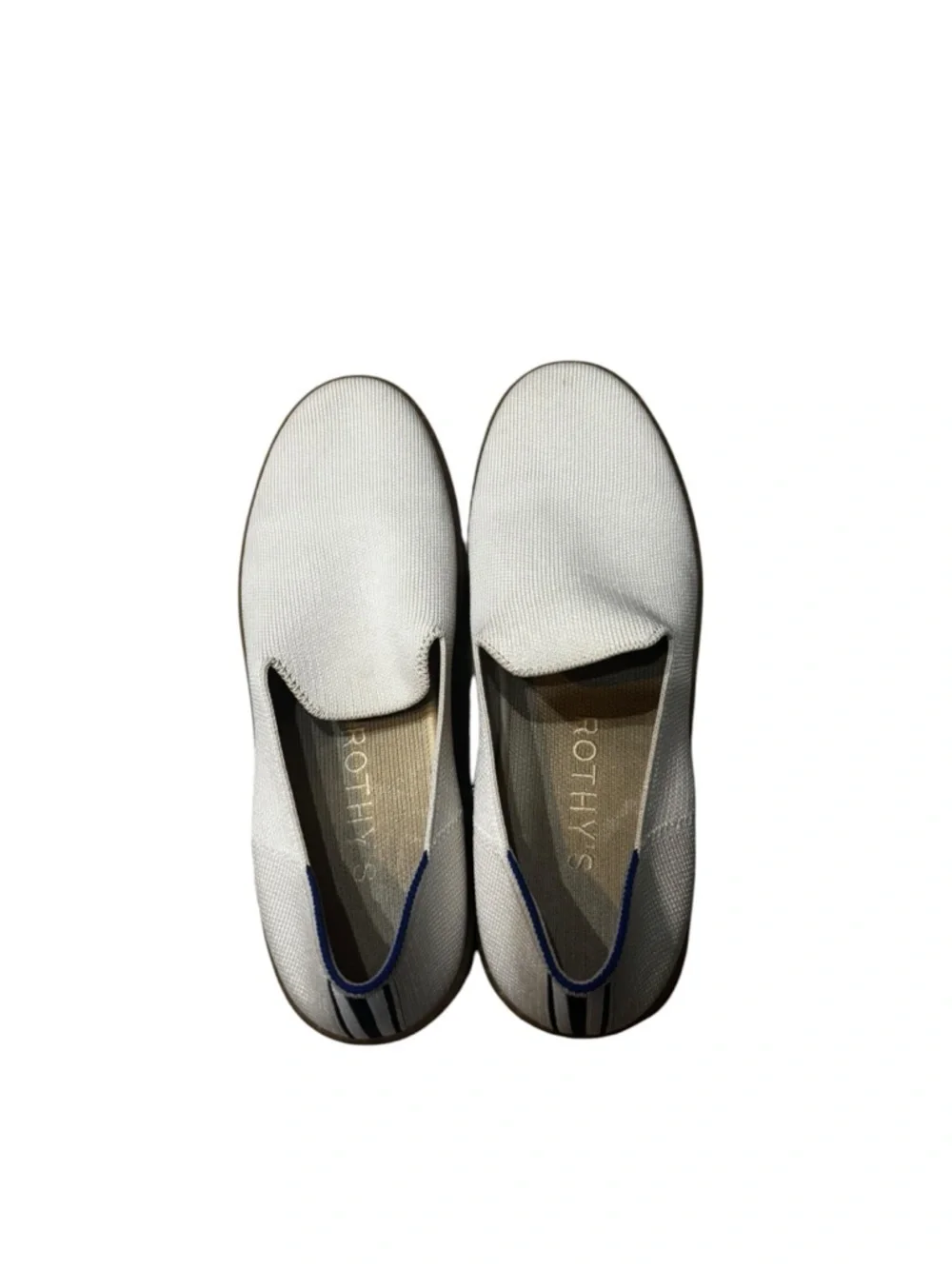 ROTHY'S The Original Slip On Sneaker White/Ivory size 9.5 Loafers Athleisure